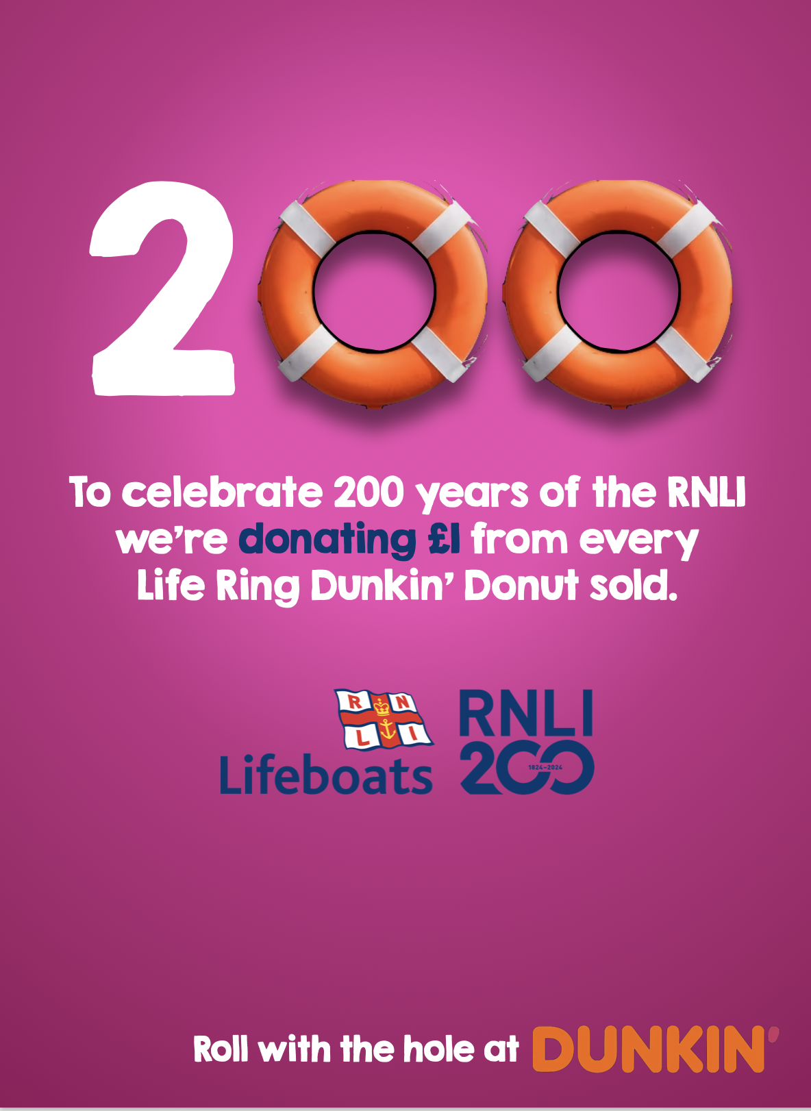 RNLI and Dunkin Donuts Charity Idea