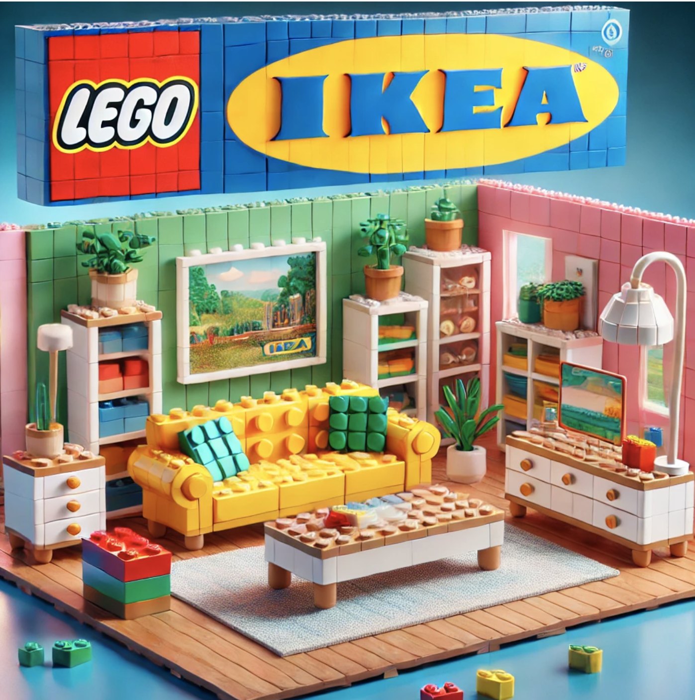LEGO IKEA AI concept.