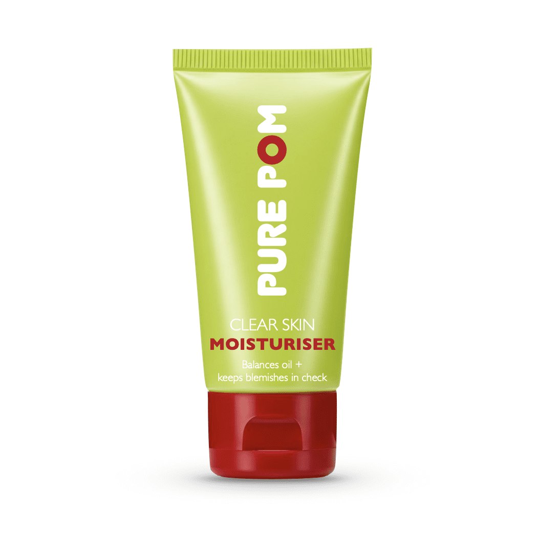 Pure Pom moisturiser packaging - green