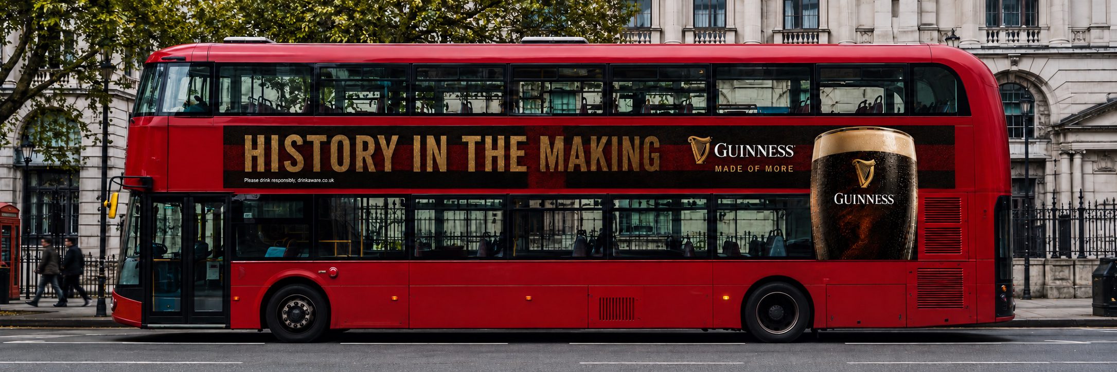 History in the Making speculative Guinness bus-side advertisement