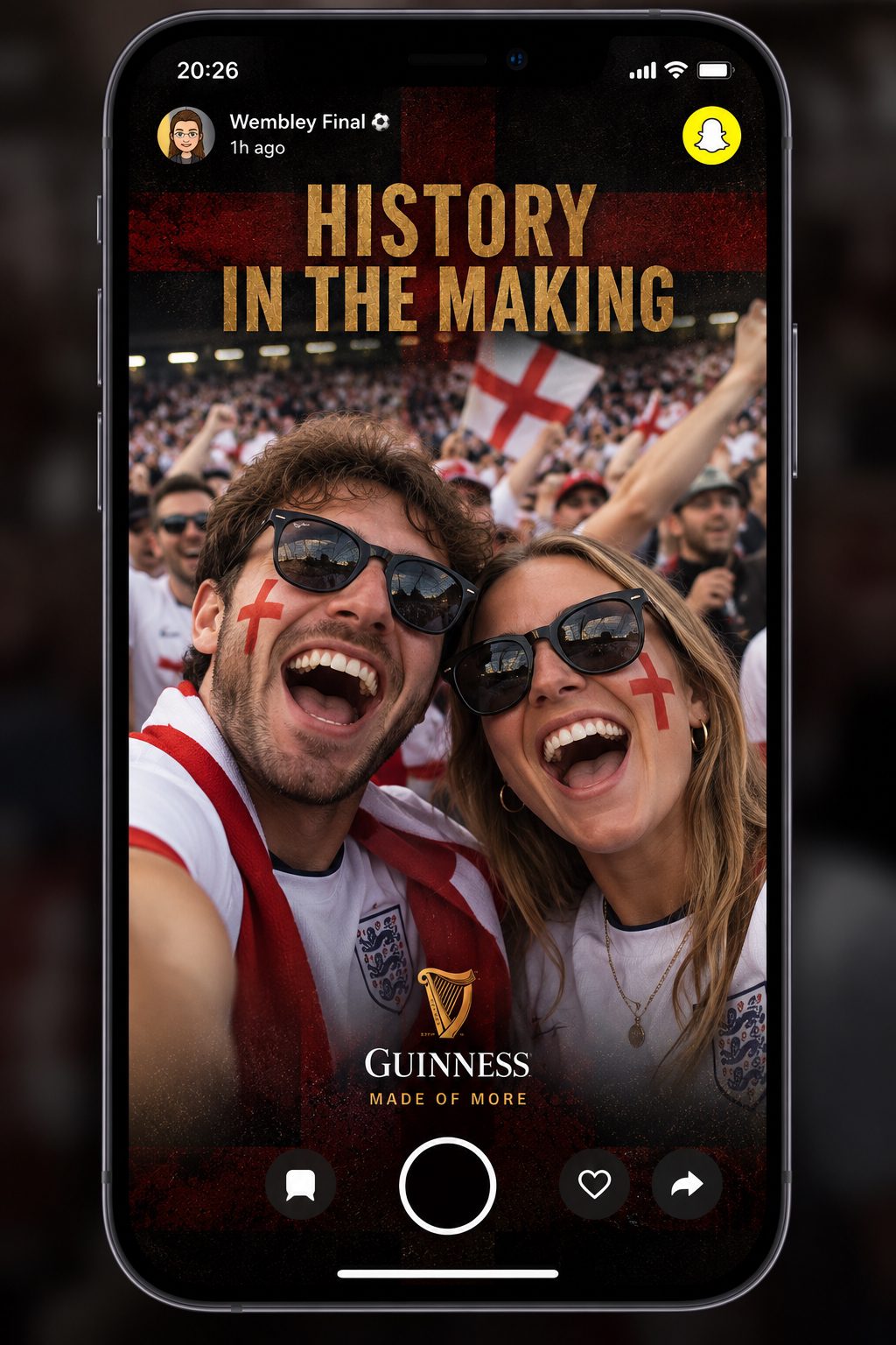 History in the Making speculative Guinness Snapchat and social advertisement