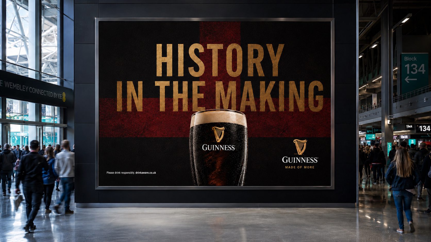 History in the Making speculative Guinness railway-station advertisement