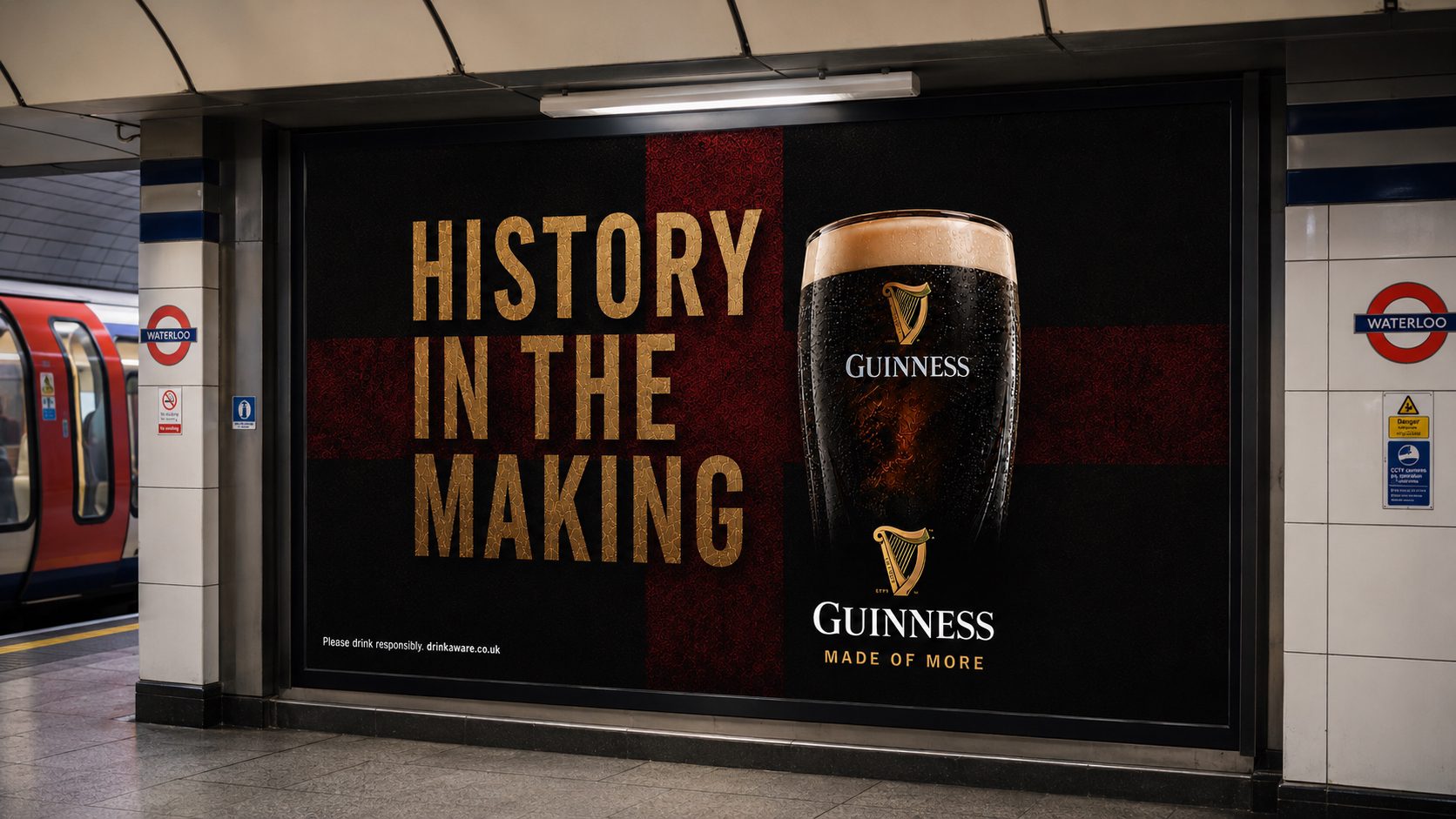History in the Making speculative Guinness London Underground advertisement